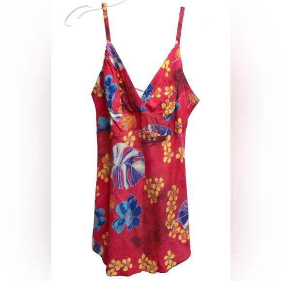 Jams World Limited Edition - Red - Tropical Print Tank Top Medium Preowned - Picture 1 of 3
